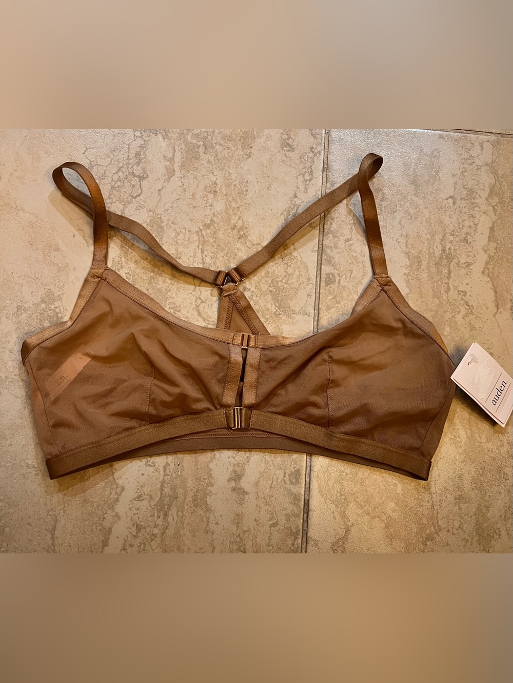 Auden Brown Wireless Bralette with Racerback Straps